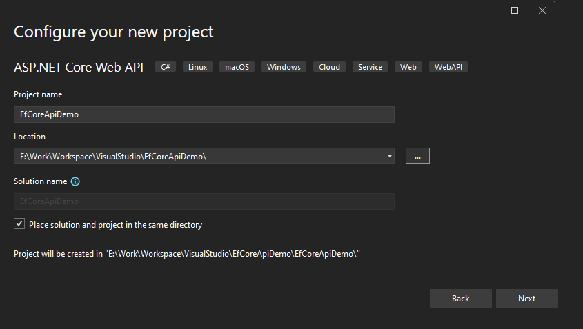 EF Core in .NET 7 API